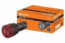 Сигнализатор звуковой AD22-22M/r23 d22 мм (LED) индикация 24В DC/AC красный TDM (SQ0746-0003)