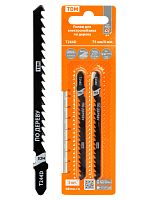 Пилки для электролобзика по дереву, HCS, 75х4 мм, криволинейный рез, T244D, 2 шт, "Рубин", TDM (1/500) (SQ1089-0207)