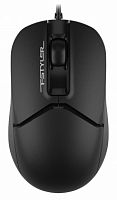 Мышь проводная A4TECH Fstyler FM12S (1200dpi) silent USB (3but), черный (1/60) (FM12S  BLACK)