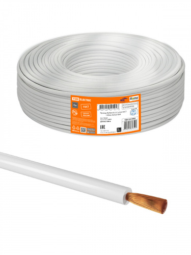 Провод TDM ПуГВнг(А)-LS 1х16,0 ГОСТ (100м), белый (1/100/100) (SQ0124-0805)