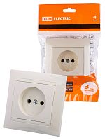 Розетка 2П 10А 250В сл. кость , с/у, "Лама" (10/120) TDM (SQ1815-0122)