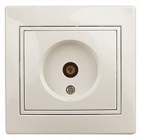 Розетка INTRO TV одиночная, скрытой установки, Plano, сл.кость (1/10/200/2400) (Б0027618)