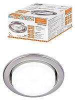 Светильник встраиваемый СВ 01-08 GX53 220 В 50 Гц, сатин никель, 2 шт/уп, Народный (10/50) (SQ0359-0109)