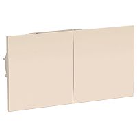 Розетка 2-м С/У ATLASDESIGN 16А IP20 с заземл. защ. шторки со сдвижн. крышкой в сборе беж. Systeme Electric ATN000228 (1/6/36)