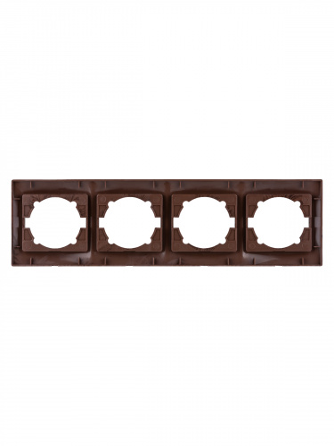 Рамка 4-х постовая горизонтальная венге , с/у, "Лама" (12/144) TDM (SQ1815-0432) фото 3 Рамка 4-х постовая горизонтальная венге , с/у, "Лама" (12/144) TDM (SQ1815-0432) фото 3