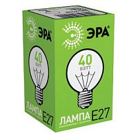 Лампа ЭРА накаливания P45 шар 40Вт Е27 230В прозрачная (1/100/4000) (C0039815)