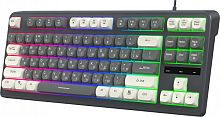 Клавиатура проводная Оклик 711G серый/белый USB for gamer LED (1790385)