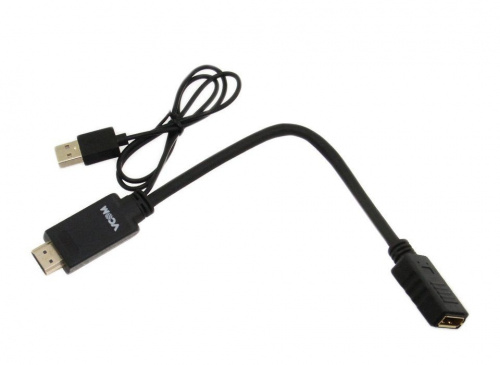 Кабель-переходник HDMI(M) +USB---> DP(F) 0.15m  4K*30Hz VCOM<CG599>  (CG599-0.15M)