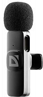 Микрофон петличный DEFENDER Talky-137 wrls, петличка, 2.4G, черный(1/50) (64137)