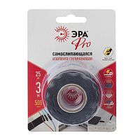 Изолента ЭРА PRO PROSS25 силиконовая самослипающаяся 25 мм х 3 м черная (1/12/48)