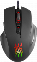 Мышь проводная DEFENDER Wolverine GM-700L RGB,7кнопок,12800dpi, черный (1/60) (52700)