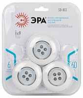 Фонарь ЭРА SB-803 пушлайт подсветка 4хLED на батарейках 3хААА белый 3 шт (1/20) (Б0052860)