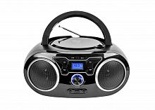 Портативная магнитола RITMIX RBB-550BT black-silver, CD / AUX / MP3 / USB / Bluetooth / FM, выход на наушники, 13Вт (1/6) (80004360)