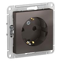 Механизм розетки 1-м С/У ATLASDESIGN 16А IP20 с заземл. защ. шторки мокко Systeme Electric ATN000645 (1/10/60)
