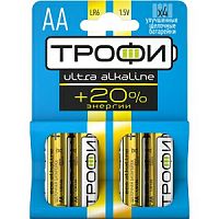 Элемент питания Трофи LR6-4BL ENERGY MAX  Alkaline (40/640/20480) (Б0015138)