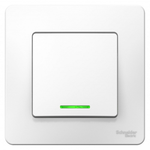 Выключатель 1-кл. С/У BLANCA 6А IP20 (сх. 1) 250В с подсветкой бел. Systeme Electric BLNVS006111 (1/10/60)