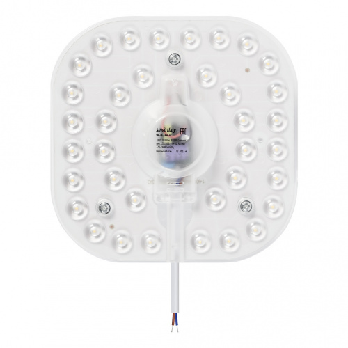 Модуль светодиодный SMARTBUY квадратный 18 Вт, 4000K, 220-240В, кол-во диодов: 36 шт, LED2835, 1600 лм, угол 120°, IC Driver, 145*145*30 мм, магнитное (SBL-M-18W-4K)