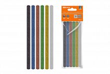 Клеевые стержни универсальные цветные с блестками, 7 мм x 100 мм, набор 6 шт, "Алмаз" TDM (1/1/200) (SQ1024-0509)