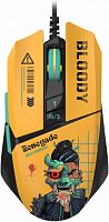Мышь проводная игровая A4Tech Bloody W63 Max Renegade оптическая 12000dpi USB (W63 MAX), желтый/рисунок (1/20) (W63 MAX Renegade YELLOW)