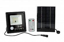 Прожектор светодиодный ЭРА уличный на солн. бат. 20W 350 lm 5000K с датч. движения ПДУ IP65 (1/6/ (Б0049545)