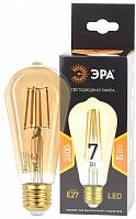 Лампа светодиодная ЭРА F-LED ST64-7W-824-E27 gold E27 / Е27 7Вт филамент золотистый теплый белый свет (1/20) (Б0047664)