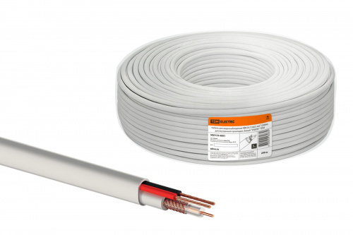 Кабель TDM для видеонаблюдения КВК-В-2 2х0,5 мм² (200м), для внутренней прокладки, белый "VISION" (1/1) (SQ0123-0001) Кабель TDM для видеонаблюдения КВК-В-2 2х0,5 мм² (200м), для внутренней прокладки, белый "VISION" (1/1) (SQ0123-0001)