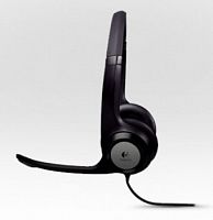 Гарнитура Logitech H390 2.4м накладные USB оголовье (981-000406), черный/серебристый (1/4)