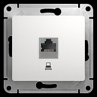 Механизм розетки компьютерной 1-м С/У GLOSSA RJ45 кат.5E механизм бел. Systeme Electric GSL000181K (1/10/160)
