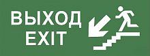 Самоклеящаяся этикетка ЭРА INFO-SSA-109 350х130мм "Выход/лестница вниз/фигура" SSA-101 (Б0048478)