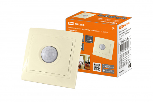 Выключатель с датчиком движения сл. кость "Таймыр"  (1/1/100) TDM (SQ1814-0705)