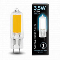 Лампа светодиодная GAUSS G4 AC220-240V 3.5W 260lm 4100K стекло 1/10/200 (107807203)