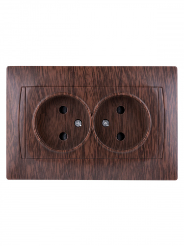 Розетка двойная 2П 10А 250В с защ. шт. венге , с/у, "Лама" (7/84) TDM (SQ1815-0412) фото 4 Розетка двойная 2П 10А 250В с защ. шт. венге , с/у, "Лама" (7/84) TDM (SQ1815-0412) фото 4