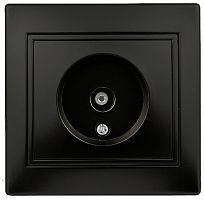 Розетка INTRO TV одиночная, IP20, СУ, Plano, антрацит (10/200/2400) 1-301-05 (Б0044573)