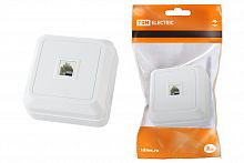 Розетка TФ (RJ-11) открытой установки IP20, белая "Ладога" TDM (1/100) (SQ1801-0021)