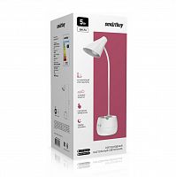 Светильник светодиодный SMARTBUY настольный, 5 Вт, белый (SBL-DL-5-alu-w)(1/50)