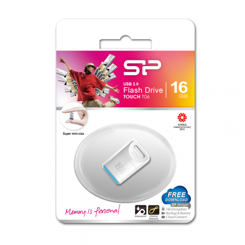 Флеш-накопитель USB  16GB  Silicon Power  Touch T06  белый (SP016GBUF2T06V1W) фото 6