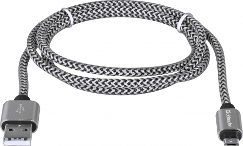 Кабель DEFENDER USB08-03T PRO USB2.0, белый, AM-MicroBM, 1m, 2.1A (1/100) (87803) фото 5