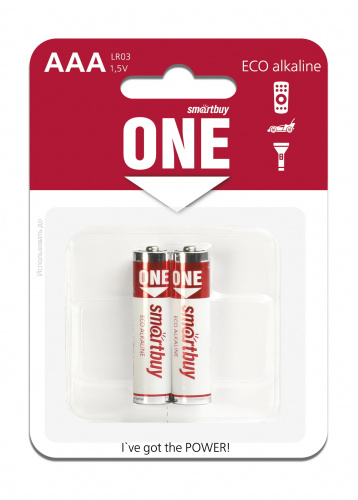 Элемент питания SMARTBUY ONE  LR03 BL2   (24/240) (SOBA-3A02B-Eco)
