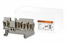 Зажим клеммный безвинтовой (ЗКБ) 3 вывода 2,5 мм2 31А серый TDM (SQ0822-0024)