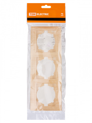 Рамка 3-х постовая горизонтальная сосна , с/у, "Лама" (15/180) TDM (SQ1815-0331) фото 2 Рамка 3-х постовая горизонтальная сосна , с/у, "Лама" (15/180) TDM (SQ1815-0331) фото 2