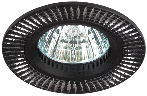 Светильник ЭРА KL32 AL/BK/1 встраиваемый алюминиевый MR16 12V 50W черный серебро (1/50) (Б0049563)