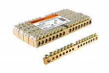 Шина "N" нулевая 6х9мм 16/1 (16 групп/крепеж по центру) TDM (10/300) (SQ0801-0042)