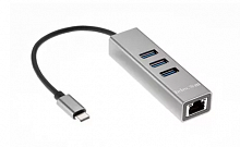 Переходник USB 3.1 Type-C--> RJ-45 1000Mbps +3*USB 3.0, Aluminum Shell, 0.2м TELECOM <TA311C> (1/140)