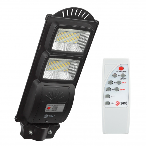 Светильник ЭРА консольный на солн. бат. SMD 40W с датч. движ. ПДУ 700lm 5000К IP65 (6/126) (Б0046799) фото 7