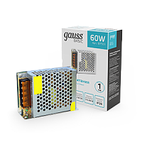 Блок питания GAUSS Basic для светодиодной ленты 12V 60W IP20 1/120 (BT503)