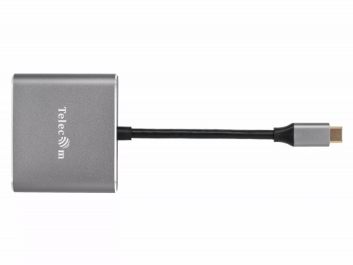 Переходник USB 3.1 Type-C(M)--> HDMI+USB 3.0 +PD 100WT charging 4K@30Hz, TELECOM<TUC010T> (1/300) фото 3