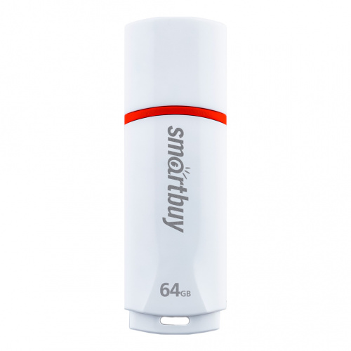Флеш-накопитель USB  64GB  Smart Buy  Crown  белый (SB64GBCRW-W)