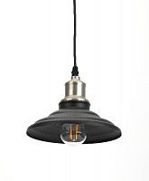 Светильник подвесной (подвес) ЭРА PL4 BK/BN в стиле LOFT металл E27 max 60W высота плафона 130мм подвеса 800мм черный/темный никель (1/10) (Б0037439)