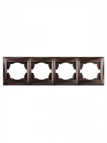 Рамка 4-х постовая горизонтальная шоколад , с/у, "Лама" (12/144) TDM (SQ1815-0532) фото 4 Рамка 4-х постовая горизонтальная шоколад , с/у, "Лама" (12/144) TDM (SQ1815-0532) фото 4