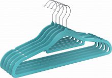 Набор вешалок для одежды DEFENDER HOME CLH-220 бирюзовый,5 шт, пластик,42 см (1/20) (28241)